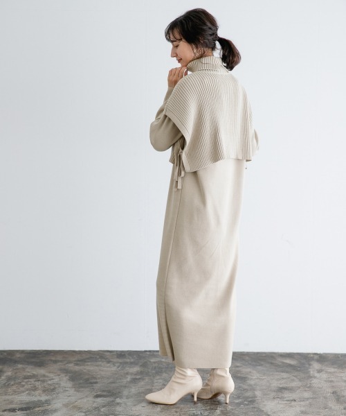 「A part by」 ニットワンピース MEDIUM ブラック レディース_画像3