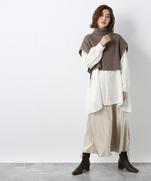 「A part by」 ニットワンピース MEDIUM ブラック レディース_画像4