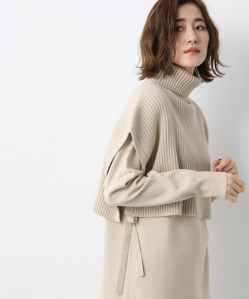 「A part by」 ニットワンピース MEDIUM ブラック レディース_画像5
