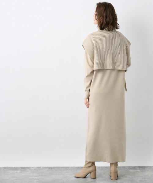 「A part by」 ニットワンピース MEDIUM ブラック レディース_画像6