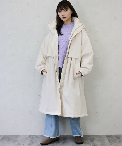 「Per sist ence」 中綿コート FREE オフホワイト レディース_画像5