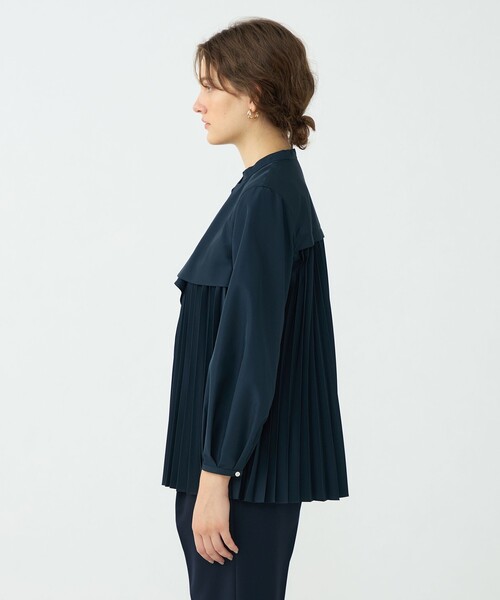 Ballsey（ボールジィ） ブラウス シャツ プリーツコンビ フロント 