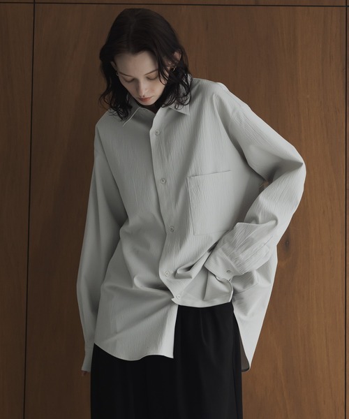 「remer」 長袖シャツ X-SMALL チャコールグレー メンズ_画像2