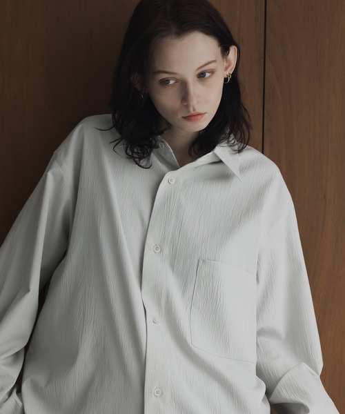 「remer」 長袖シャツ X-SMALL チャコールグレー メンズ_画像6