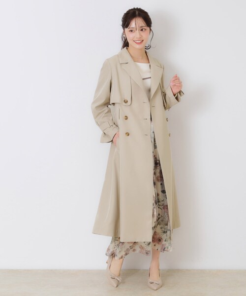 「couture brooch」 トレンチコート 38 ネイビー レディース_画像5