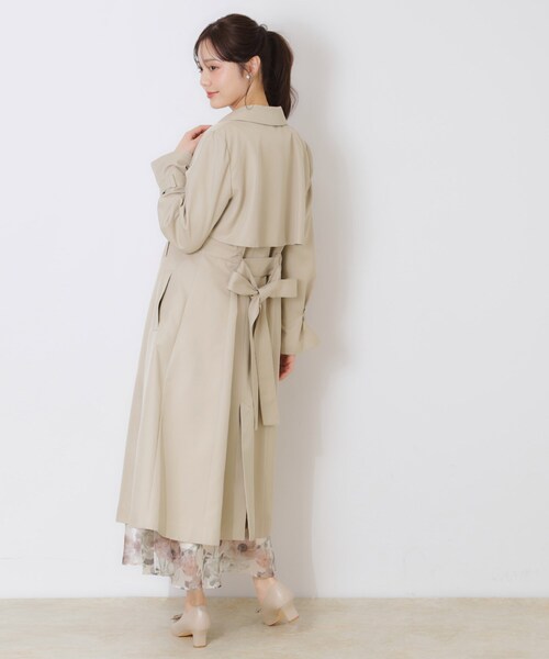 「couture brooch」 トレンチコート 38 ネイビー レディース_画像7