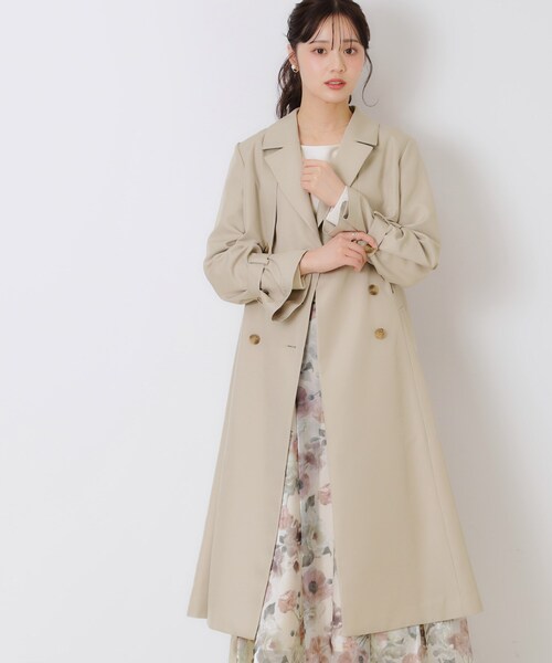 「couture brooch」 トレンチコート 38 ネイビー レディース_画像8