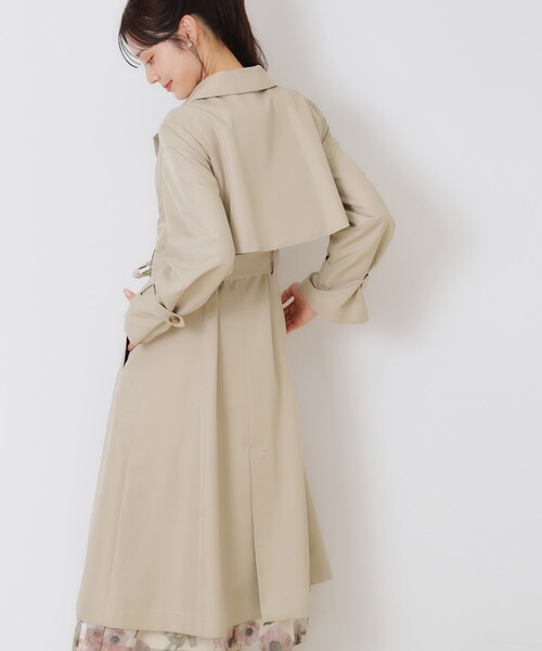 「couture brooch」 トレンチコート 38 ネイビー レディース_画像9