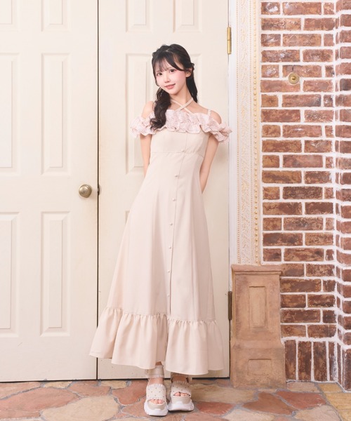 LAFARY（ラファリー） ワンピース ギンガムオフショルロングワンピース