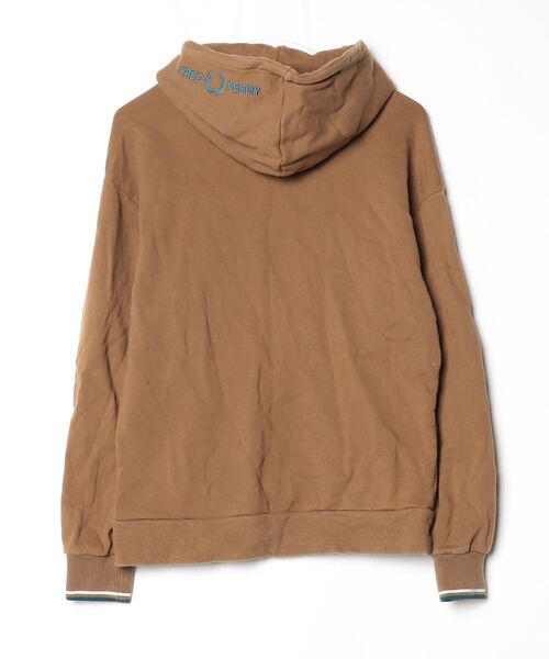 完売品　フレッドペリー　パーカー　キャメル　ロゴスウェットパーカー　M FRED PERRY（フレッドペリー） プルオーバーパーカー S キャメル