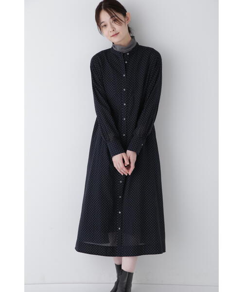 「human woman」 長袖ワンピース MEDIUM ネイビー レディースの画像
