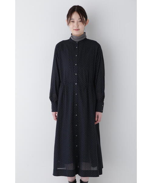 「human woman」 長袖ワンピース MEDIUM ネイビー レディースの画像