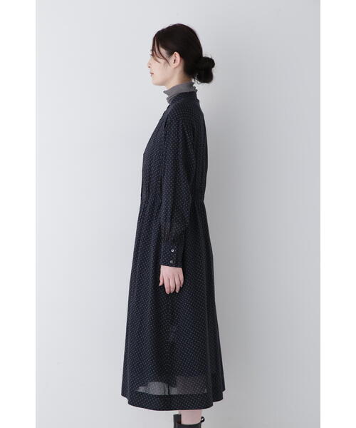 「human woman」 長袖ワンピース MEDIUM ネイビー レディースの画像