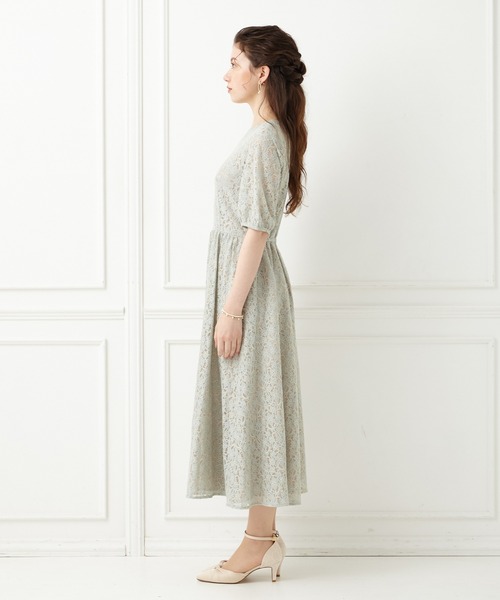 「AIMER」 半袖ワンピース LARGE パープル レディース_画像3