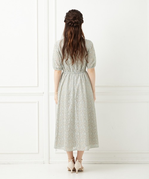 「AIMER」 半袖ワンピース LARGE パープル レディース_画像4
