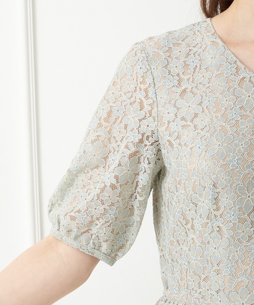 「AIMER」 半袖ワンピース LARGE パープル レディース_画像7