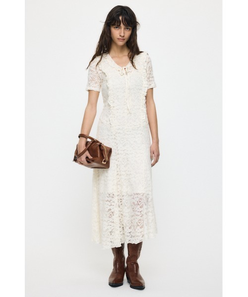 MOUSSY（マウジー） パーティードレス ワンピース 半袖 CUT LACE