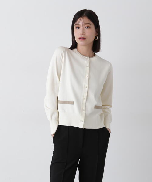 「N.（N. Natural Beauty Basic）」 ニットカーディガン MEDIUM オフホワイト レディース_画像2