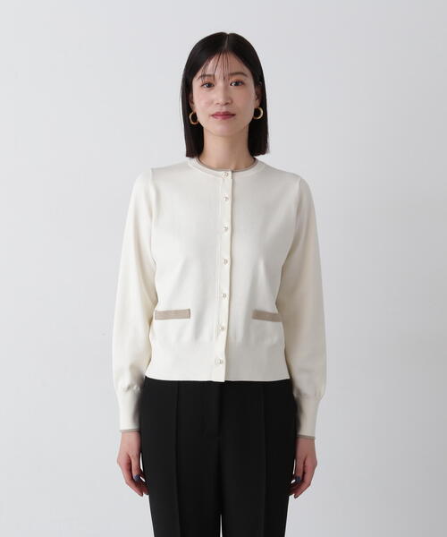 「N.（N. Natural Beauty Basic）」 ニットカーディガン MEDIUM オフホワイト レディース_画像9