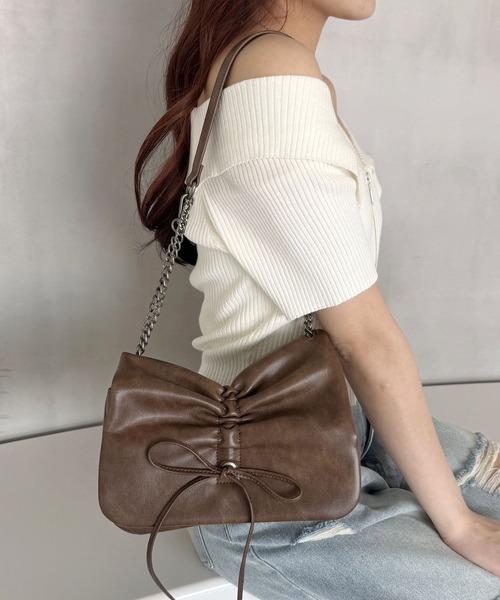 「Heather」 ショルダーバッグ ONE SIZE ブラック レディース_画像5