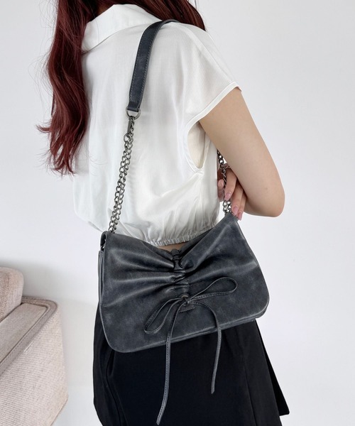 「Heather」 ショルダーバッグ ONE SIZE ブラック レディース_画像6