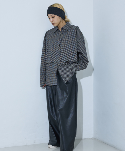 「NOMINE」 長袖シャツ フリー ブラウン レディース_画像5