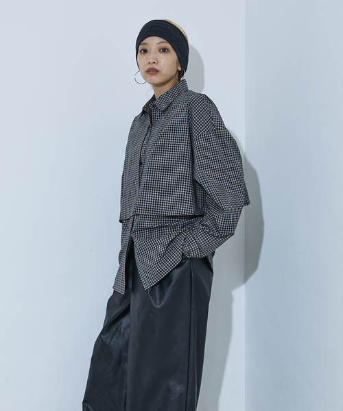 「NOMINE」 長袖シャツ フリー ブラウン レディース_画像6