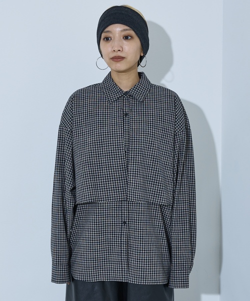 「NOMINE」 長袖シャツ フリー ブラウン レディース_画像7