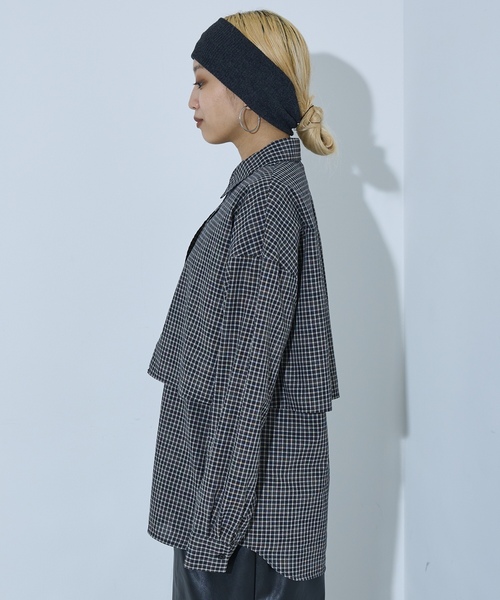 「NOMINE」 長袖シャツ フリー ブラウン レディース_画像8