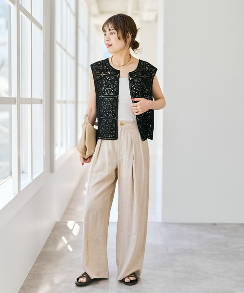 Spick＆Span（スピック アンド スパン） ベスト ジレ クロッシェベスト