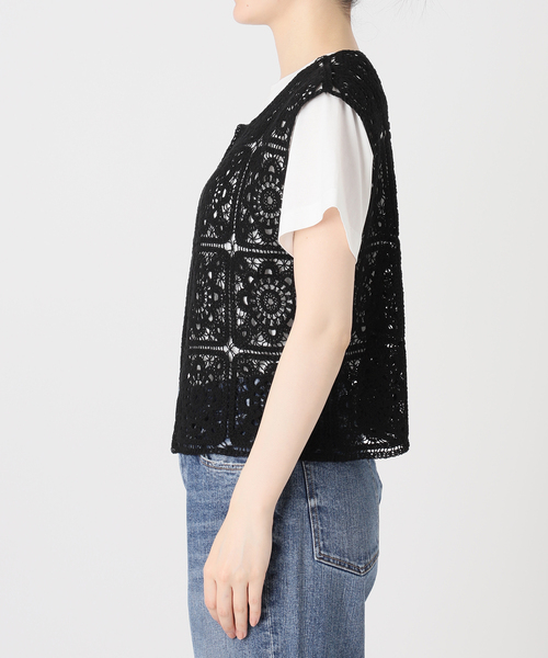 Spick＆Span（スピック アンド スパン） ベスト ジレ クロッシェベスト