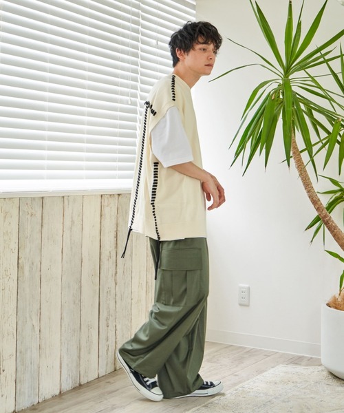「L.H.P」 カーゴパンツ F アイボリー メンズ_画像3