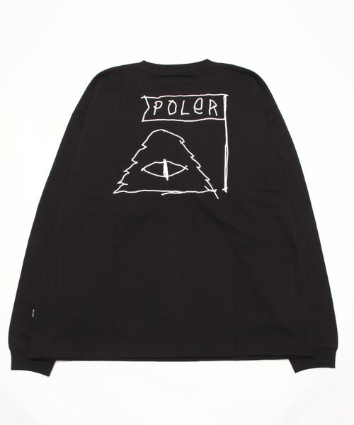 「POLeR」 長袖Tシャツ X-LARGE ホワイト×ブラック メンズ_画像2