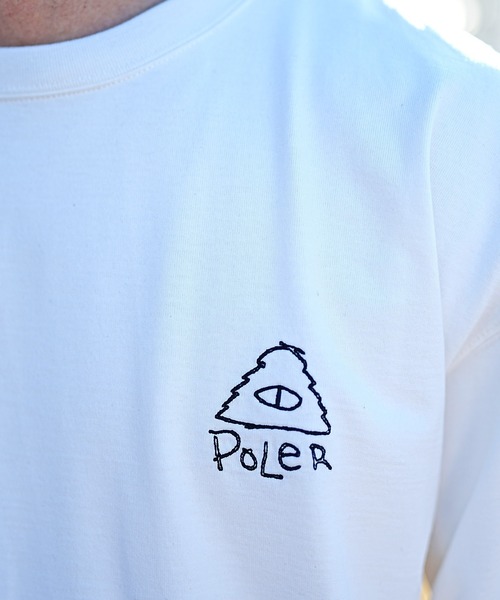 「POLeR」 長袖Tシャツ X-LARGE ホワイト×ブラック メンズ_画像3