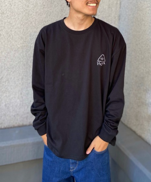 「POLeR」 長袖Tシャツ X-LARGE ホワイト×ブラック メンズ_画像5