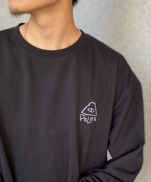 「POLeR」 長袖Tシャツ X-LARGE ホワイト×ブラック メンズ_画像7