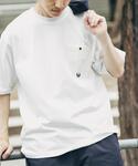 tシャツ チェストポケットキリカエクルーネック...の詳細画像2