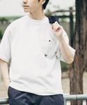 tシャツ チェストポケットキリカエクルーネック...の詳細画像3