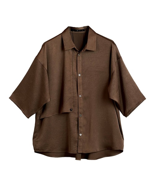 「NO ID.」 半袖シャツ ONE SIZE ブルー メンズ_画像5