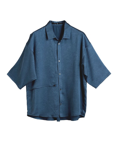 「NO ID.」 半袖シャツ ONE SIZE ブルー メンズ_画像7