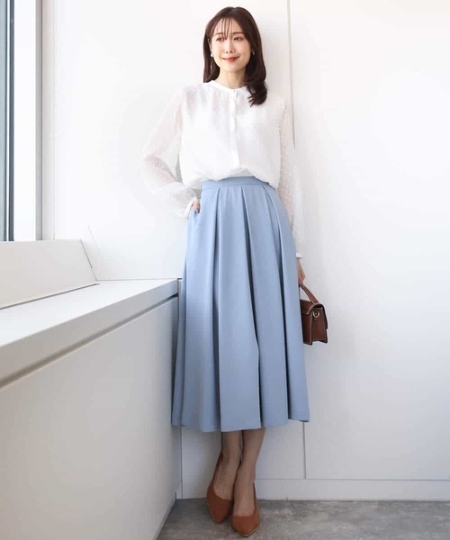 「MK MICHEL KLEIN」 長袖ブラウス 38 ホワイト レディース_画像8