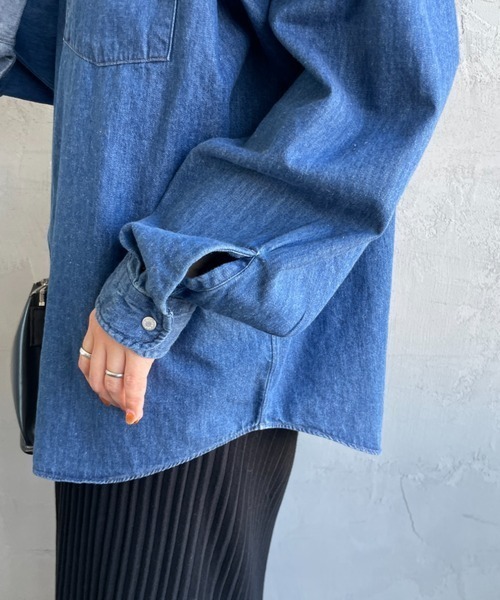 Danton（ダントン） 長袖シャツ 36 インディゴブルー レディース 