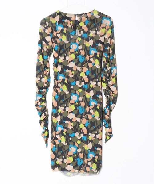 「Ted Baker」 花柄長袖ワンピース 0 グリーン レディース_画像2