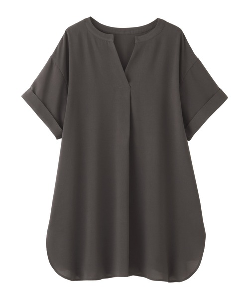 「alotta」 半袖ワンピース MEDIUM グレイッシュブルー レディース_画像8