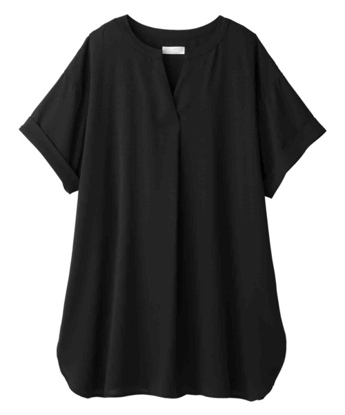 「alotta」 半袖ワンピース MEDIUM グレイッシュブルー レディース_画像9
