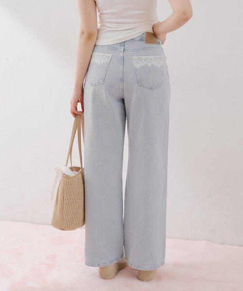「Chico」 デニムパンツ LARGE ネイビー レディース_画像7