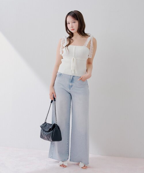 「Chico」 デニムパンツ LARGE ネイビー レディース_画像9