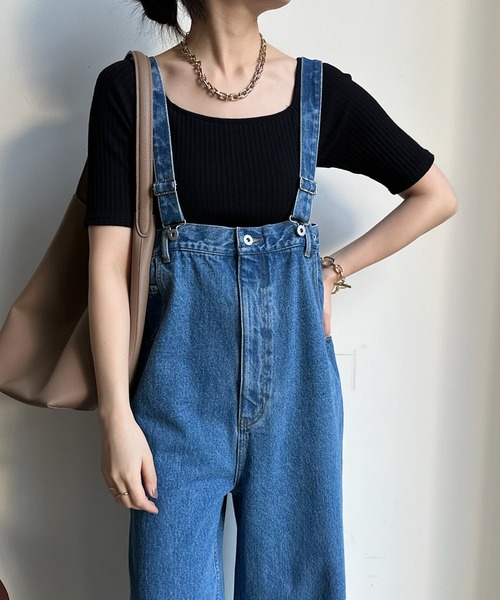 「DouDou」 オーバーオール - ブルー レディース_画像7