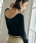 tシャツ シアーカットベロアバックオープントッ...の詳細画像4