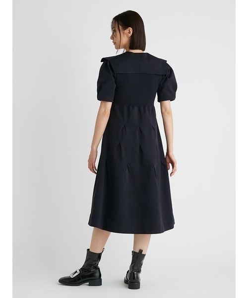 「CELFORD」 7分袖ワンピース 38 ピンクベージュ レディース_画像9